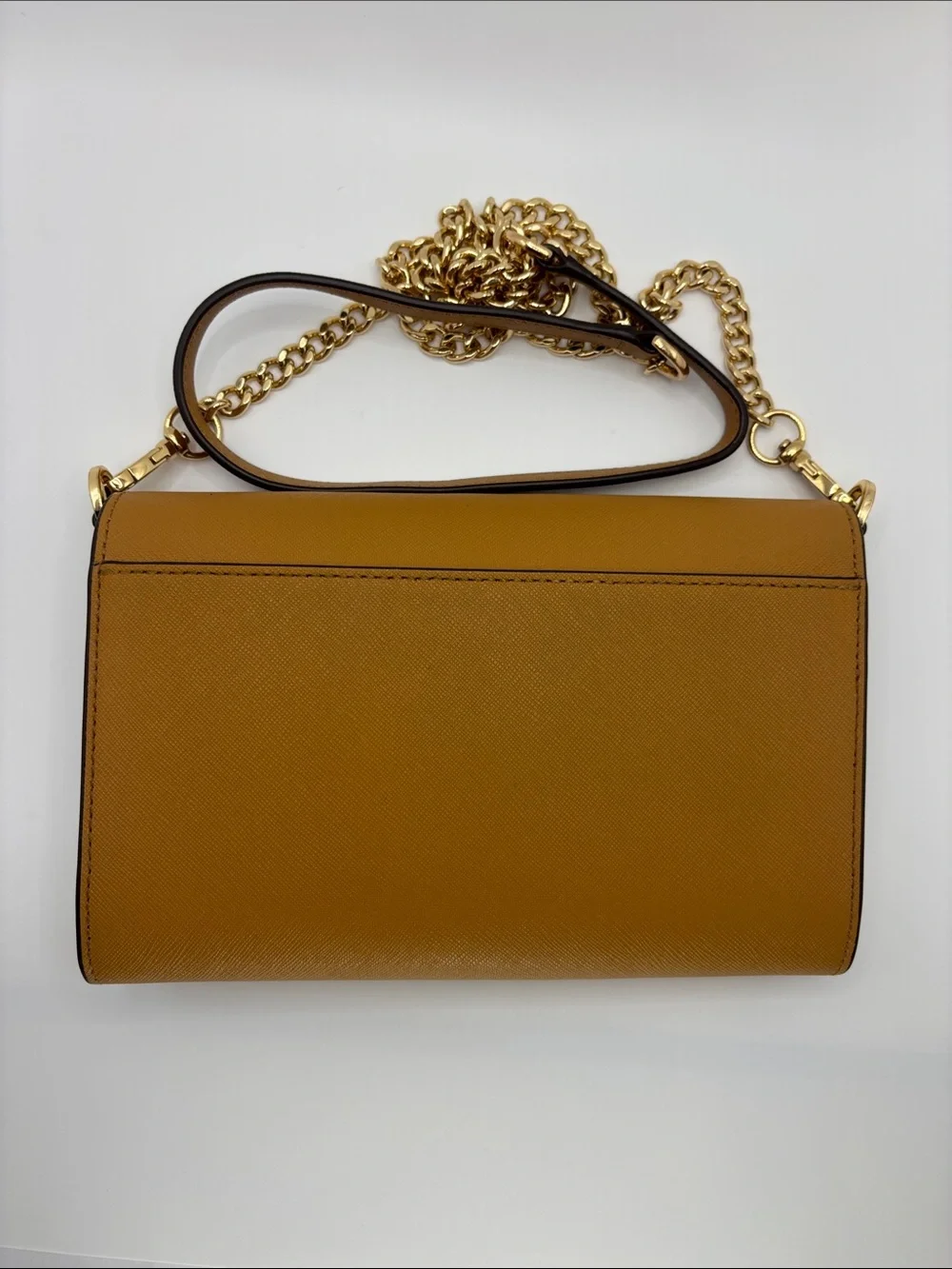 Tory Burch Toffee Saffiano Leather Chain Crossbody